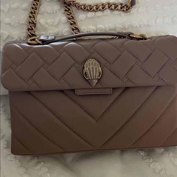 Kurt Geiger Tan Quilted Shoulder Bag - Picture 4 of 6